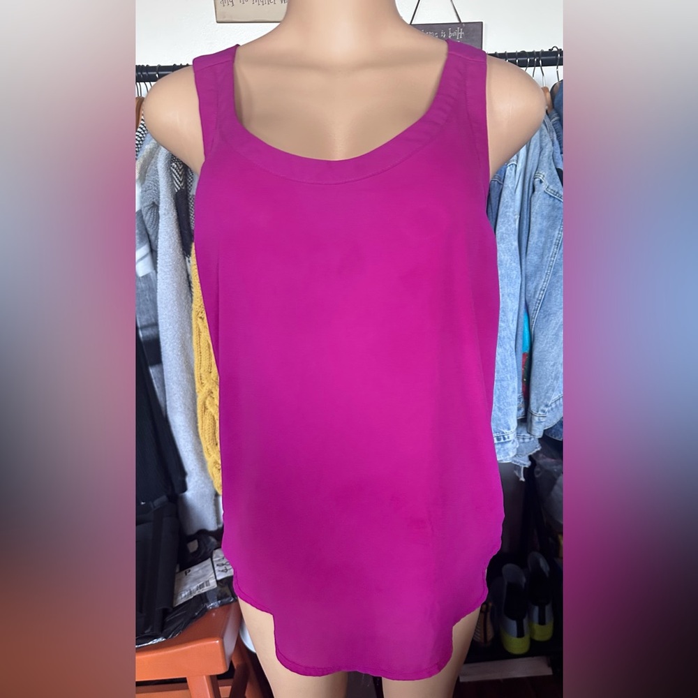 Express Fuchsia Racer back Blouse
